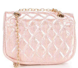 Pearly Pink Quilted Cross-body Purse