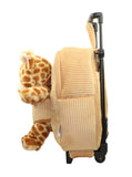 Kid's Giraffe Rolling Backpack with Removable Plush