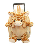 Kid's Giraffe Rolling Backpack with Removable Plush