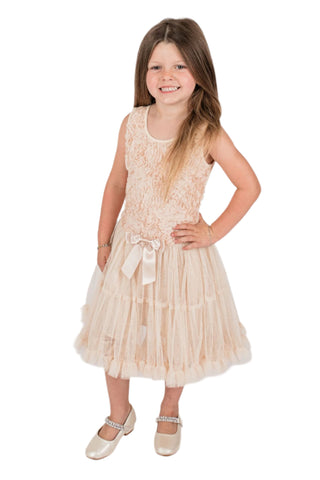 Little Girl's Ivory Petti Tutu Dress - Popatu