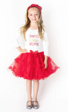 Little Girl's "Santa's Little Helper" Christmas Ruffle Dress