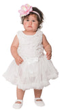 Little Girl's White Flower Girl Petti Tutu Dress