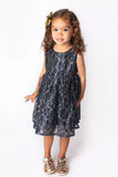 Baby Girls & Little Girls Navy Blue Lace Elegant Dress