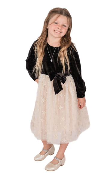 Baby Girl's Long Sleeve Velvet Dress, 24M