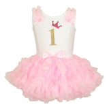 Popatu White 1st Birthday Ruffle Petti Dress - Popatu