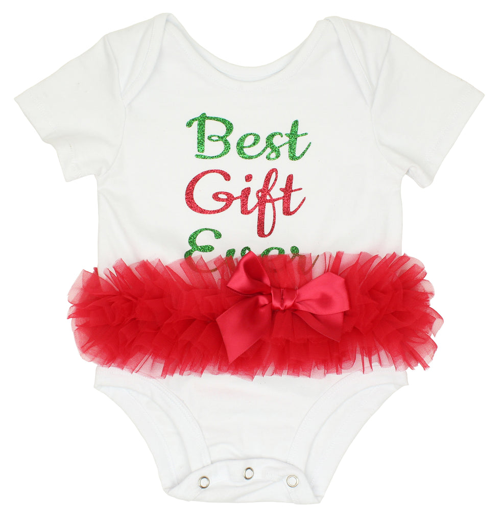 Best Gift Ever Christmas Tutu Bodysuit