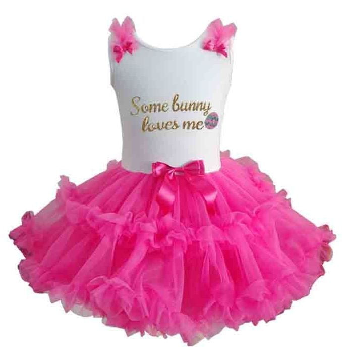 "Some Bunny Loves Me" Ruffle Dress (Baby Girls & Little Girls)