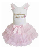 Popatu Baby Girl's & Little Girl's "Some Bunny Loves Me" Ruffle Dress