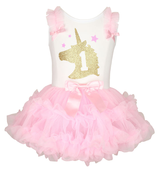 Baby Girl's First Birthday Unicorn Dress– Popatu