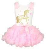 Popatu Baby Girls Unicorn Ruffle Dress for First Birthday - Popatu