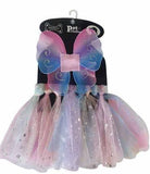 Pawpatu Rainbow Butterfly Pet Costume, Tutu/Wing Set