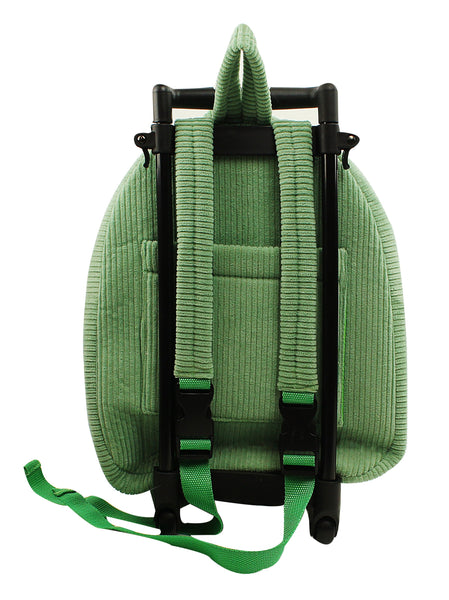 Green rolling outlet backpack