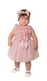 Popatu Baby Girls Dusty Pink Rossette Dress - Popatu