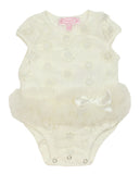 Popatu White Daisy Baby Bodysuit - Popatu pageant and easter petti dress