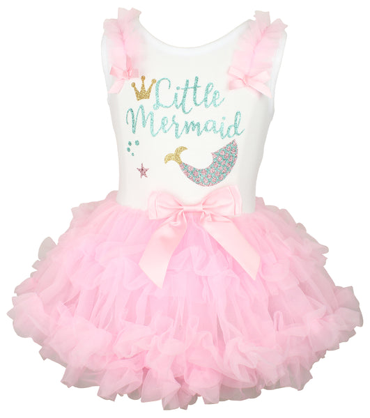 baby mermaid dress Popatu Girls Pink Mermaid Ruffle Dress, Girl's, Size: 18M