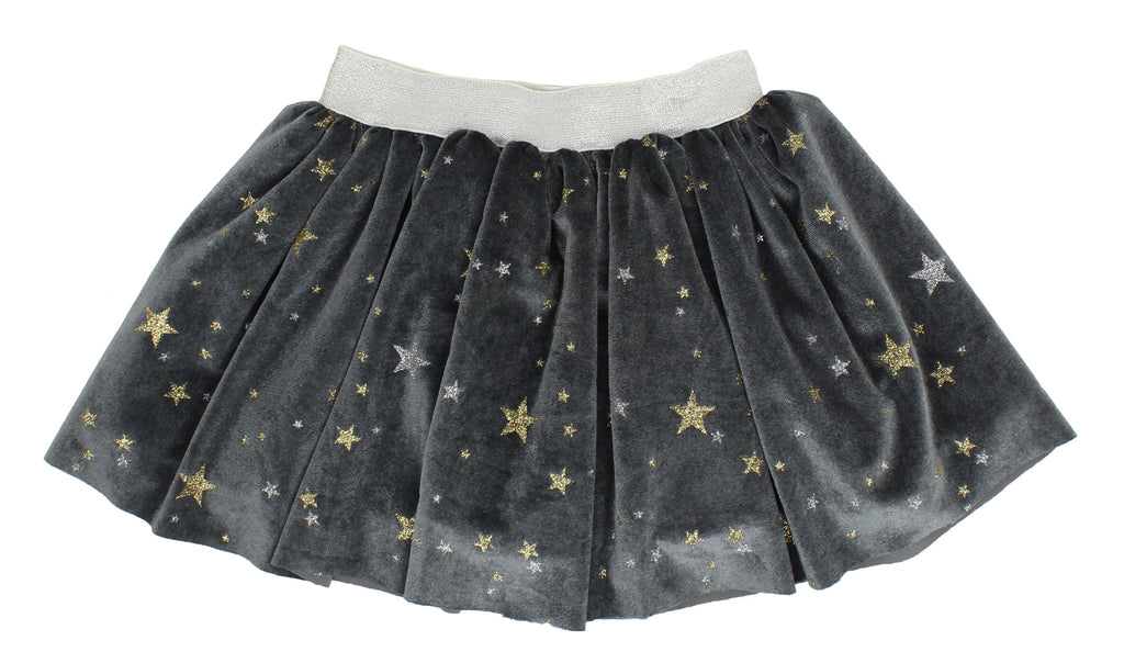 Popatu Baby Grey Skirt with Stars - Popatu pageant and easter petti dress