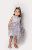 Silver Sequin Butterfly Dress