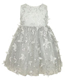 Silver Sequin Butterfly Dress - Popatu pageant and easter petti dress