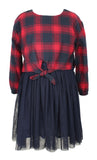Popatu Little Girls Buffalo Plaid Tulle Dress - Popatu pageant and easter petti dress