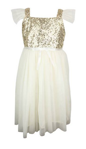 girls sparkly gold tulle dress Size 4