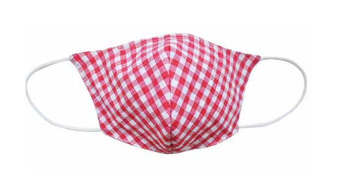 Popatu Red Checker Fabric Face Mask-Adult/Child - Popatu pageant and easter petti dress