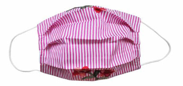 Adult- Hotpink Floral Fabric Face Mask - Popatu pageant and easter petti dress