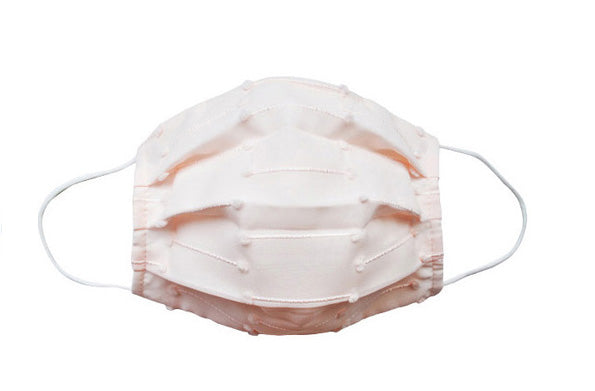 Adult- Peach Special Fabric Face Mask - Popatu pageant and easter petti dress