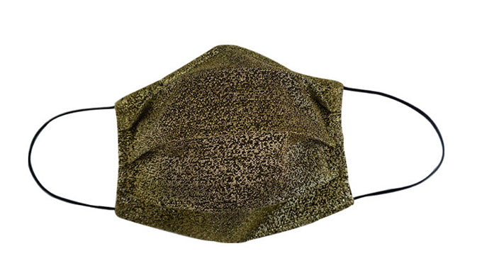 Metallic Gold Fabric Face mask (Adult/Child) - Popatu pageant and easter petti dress