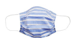 Blue Stripe Fabric Face Mask (Adult/Child) - Popatu pageant and easter petti dress