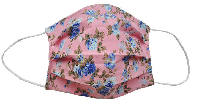 Peach Floral Fabric Face Mask (Adult/Child) - Popatu pageant and easter petti dress