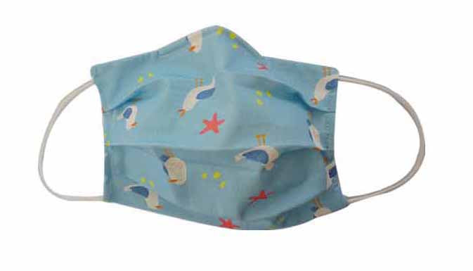 Blue Print Fabric Face Mask (Adult/Child) - Popatu pageant and easter petti dress