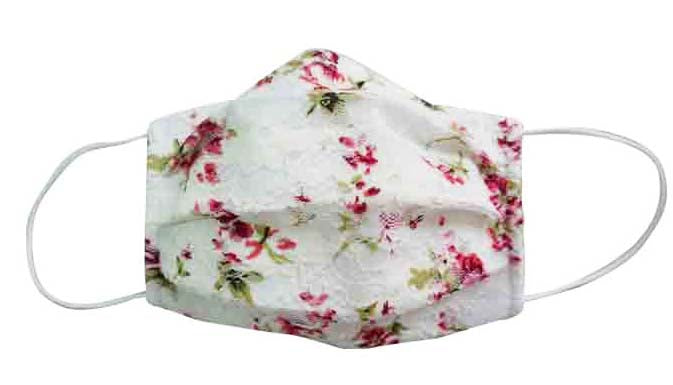 Lace Flower Fabric Face Mask (Adult/Child) - Popatu pageant and easter petti dress