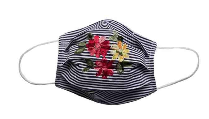 Embordery Flower Fabric Face Mask (Adult/Child) - Popatu pageant and easter petti dress