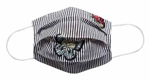 Embordery Butterfly Fabric Face Mask (Adult)