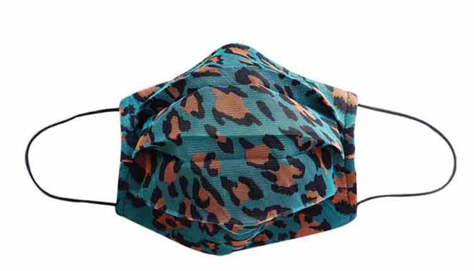 Blue Leopard Fabric Face Mask (Adult/Child) - Popatu pageant and easter petti dress