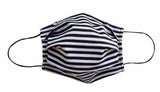 Black & White Stripe Fabric Face Mask (Adult/Child) - Popatu pageant and easter petti dress