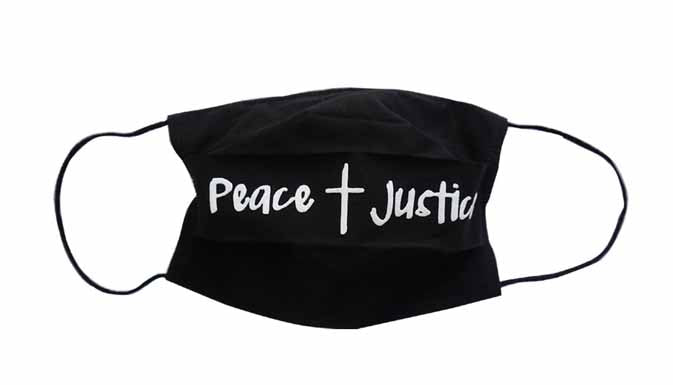 Peace/Justice Fabric Face Mask (Adult/Child)