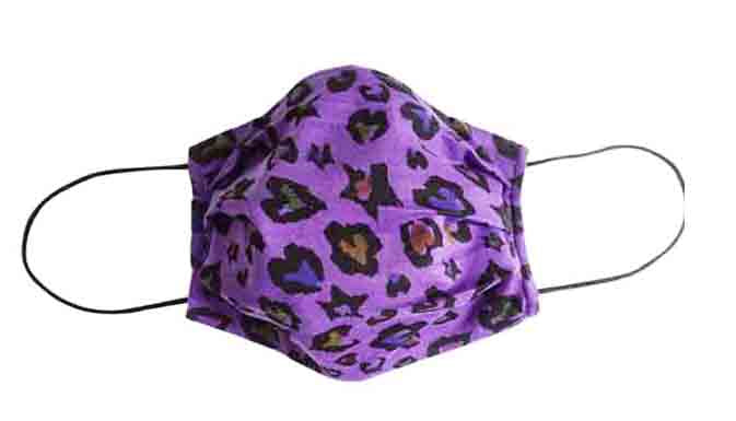 Purple Leopard Fabric Face Mask (Adult & Child)