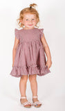 Popatu Baby Girls Burgunday Check Pinafore Dress