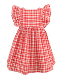 Baby Girls Red Plaid Pinafore Dress