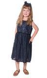 Little Girl's Navy Lace Dress