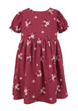 Baby Girl's & Little Girl's Burgundy Floral Dress