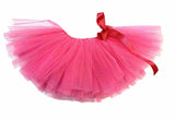 Pawpatu Hand Crafted Hot Pink Tulle Tutu with Adjustable Ribbon for Pets