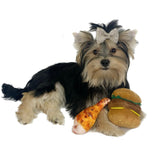 Pawpatu Burger and Drumstick Squeaky Plush Toy