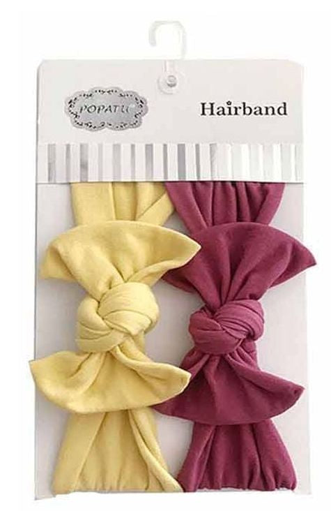 Popatu Baby Girls 2-Piece Elastic Headband Set