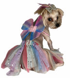 Pawpatu Rainbow Butterfly Pet Costume, Tutu/Wing Set