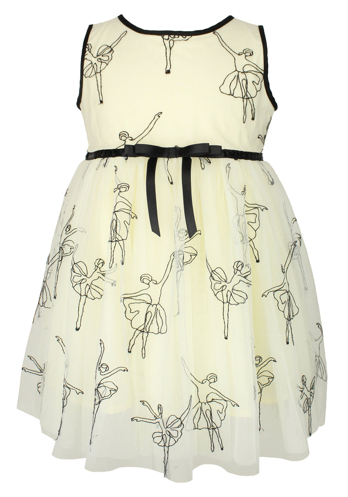 Popatu Little Girls Sleeveless Ballet Tulle Dress - Popatu pageant and easter petti dress