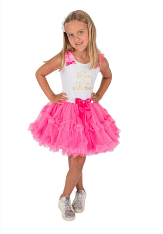 Popatu Baby Girl's & Little Girl's "Born to Shine" Ruffle Dress