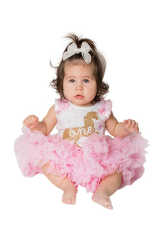 Baby Girl's First Birthday Unicorn Dress, 18M Baby Girl's First Birthday Unicorn Dress, 18M
