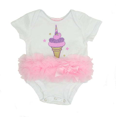 Baby Ice Cream Cone Ruffle Bodysuit